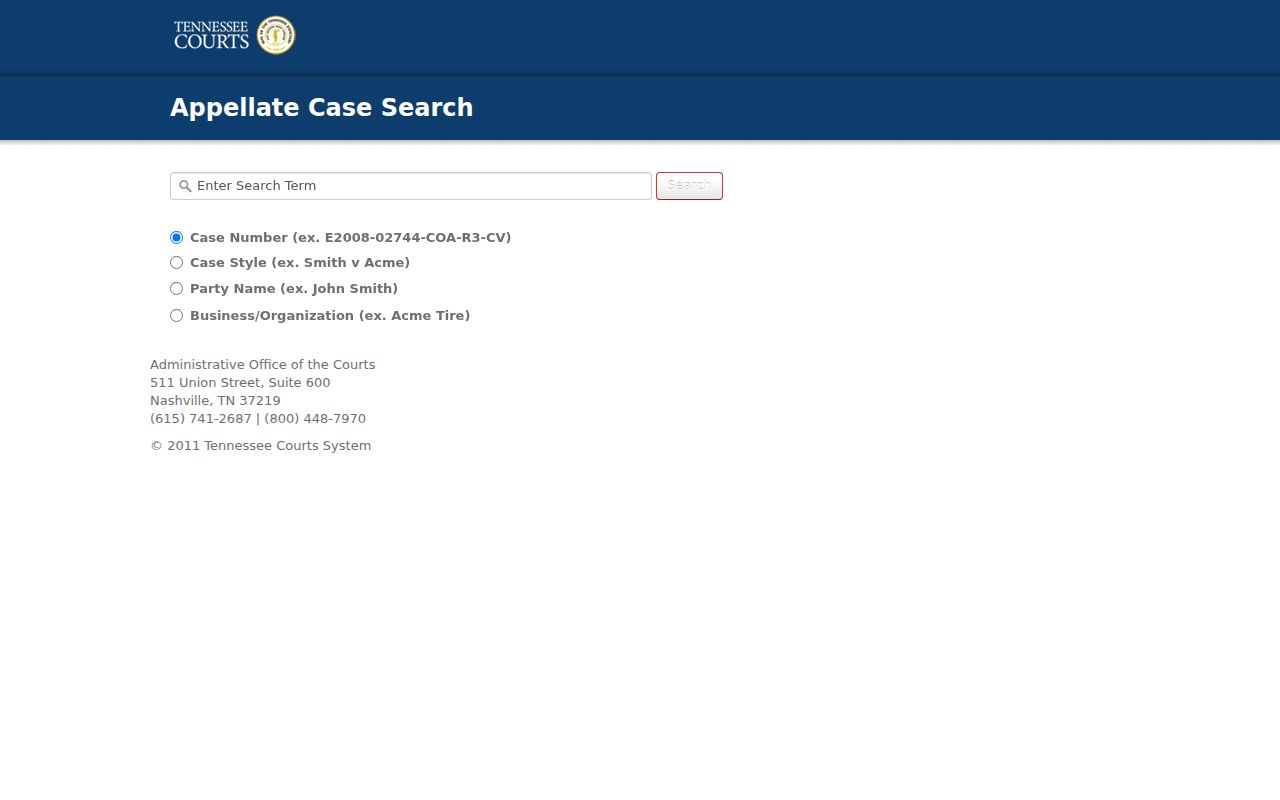 Madison County case lookup through Tennessee appellate search