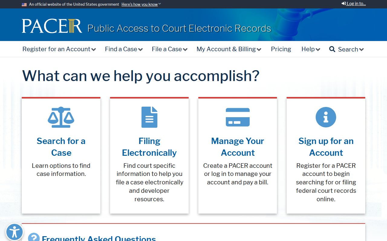 Federal PACER route for a Madison County case search
