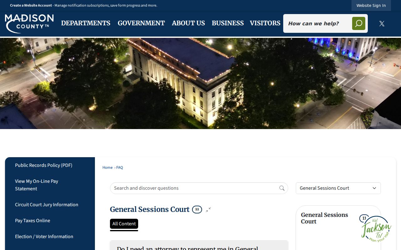 Madison County criminal docket court FAQ