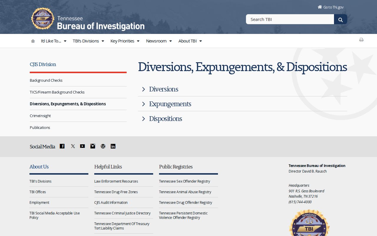 Madison County criminal docket Tennessee expungement information