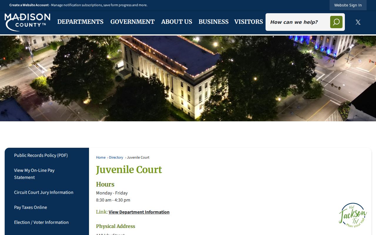 Madison County court docket Juvenile Court directory