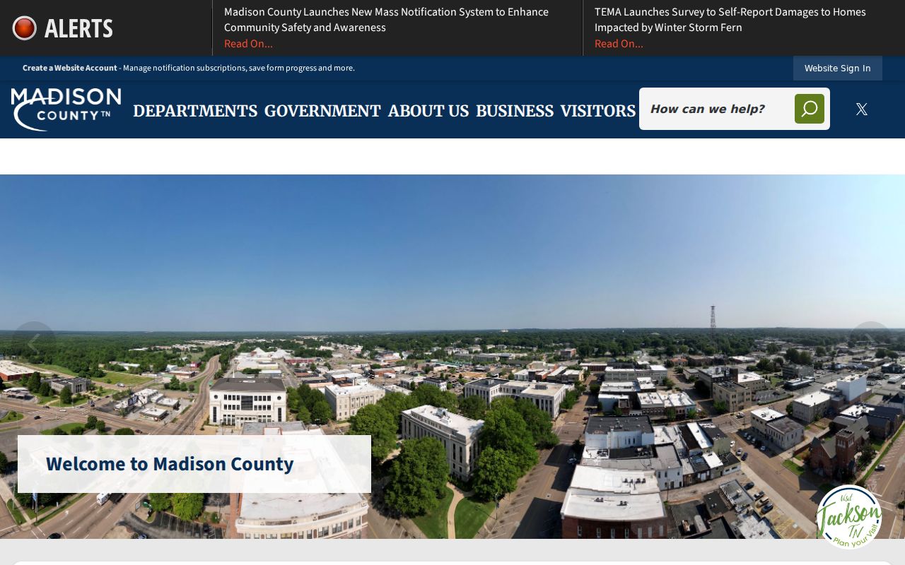 Madison County court docket county home page