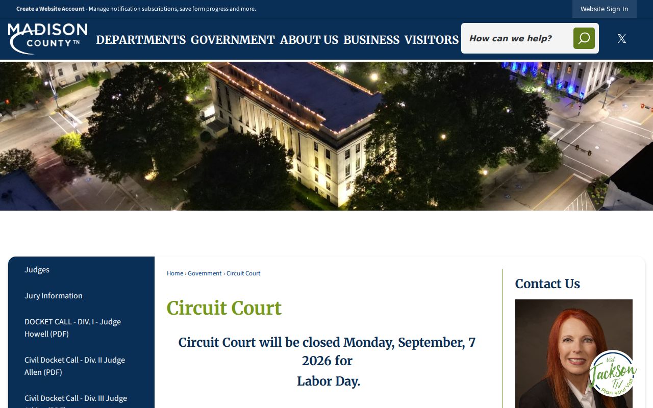 Madison County court docket Circuit Court page