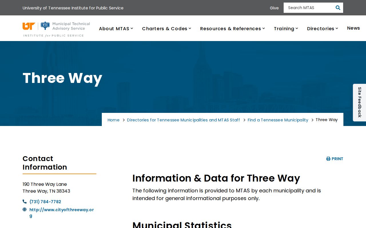 Three Way court docket municipal profile